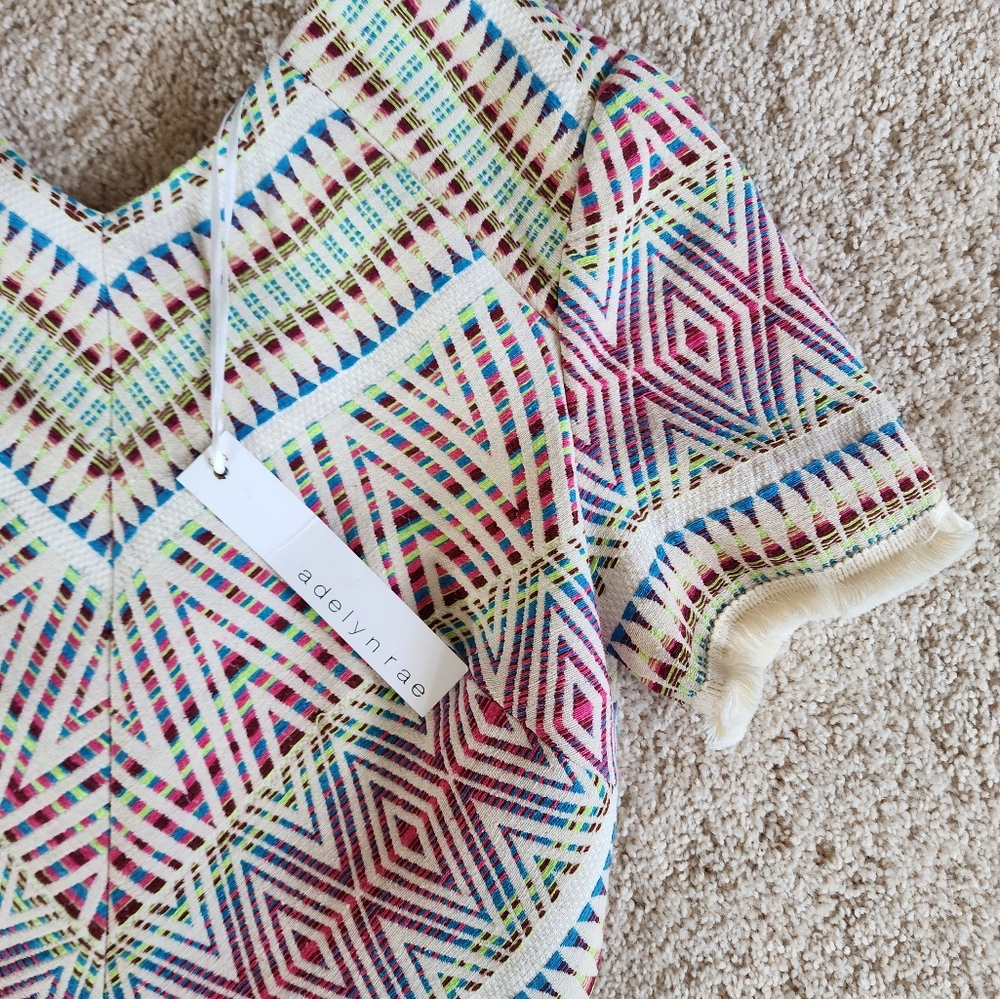 Adelyn Rae Multicolor Geometric Pattern Short Dress - Picture 5 of 15